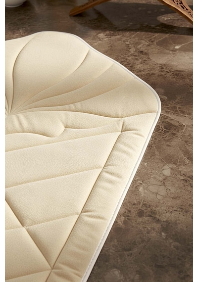 Krem Kapitone Dolgulu Lüks Seccade 65x115 Cm