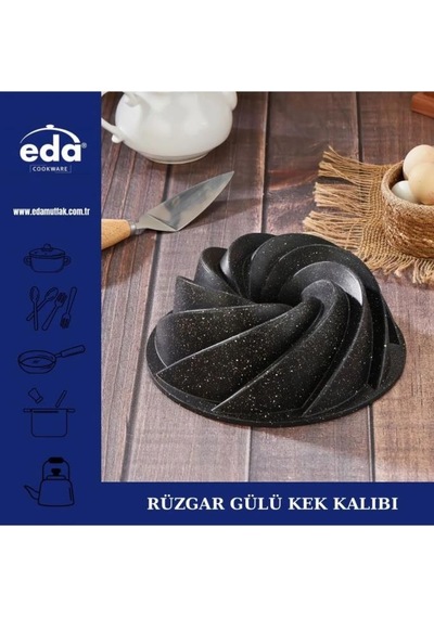 Eda Rüzgar Gülü Kek Kalıbı Siyah Zk-930
