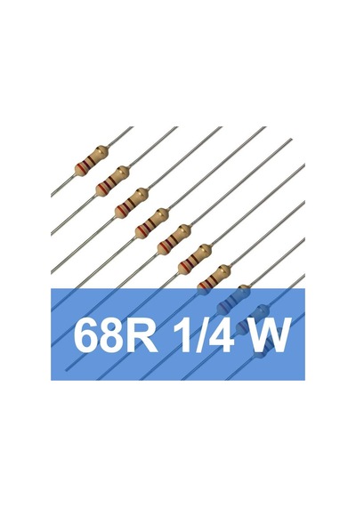 68R - 68 Ohm 1/4W Karbon Direnç - 10 Adet