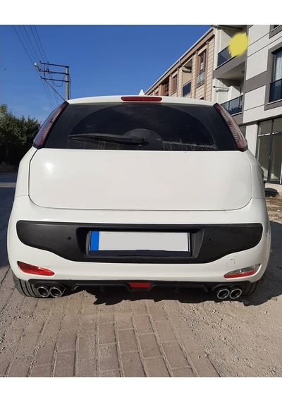 Oto H.i.t. Fiat Punto Makyajlı Uyumlu Body Kit Difüzör 4 Çıkış Siyah Yuvarlak
