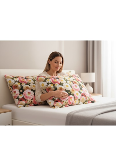 Artunhome Poplin Dijital Baskılı Yastık Kılıfı Seti 2 Adet 50x70 Cm %100 Pamuk Art20120039 Çok Renkli
