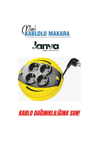 Çocuk Koruma Priz Pratik Ev Ofis Ve Iş Mini Seyyar Makaralı Elektrik Uzatma Kablo 3x1,5mm Diğer