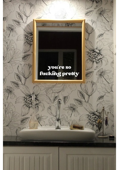 You Are So Pretty Ayna Çıkartması Ayna Özel Yeni Stickerı