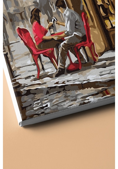 Webstyle Sayılarla Boyama Seti Kasnaklı Cafede Buluşma 60 X 75 Cm