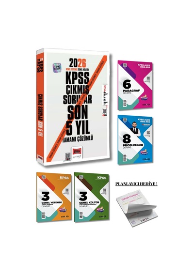 Kpss Gygk Son 5 Yıl Çıkmış Sorular Yargı Ve 4 Kitapçık Deneme Paragraf Problem Genel Yetenek Kültür
