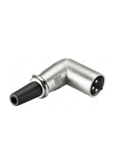 90 Derece 3 Pin XLR Erkek Lehim Tipi Ses Mikrofon Hoparlör Konnek