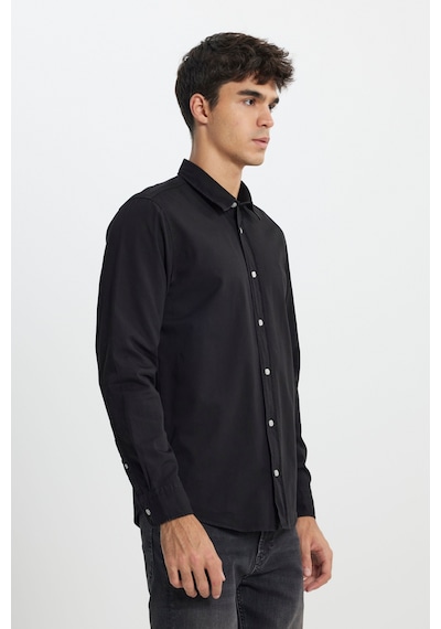 Lee Regular Fit Normal Kesim %100 Pamuk Siyah Gömlek LL37BM001 Siyah