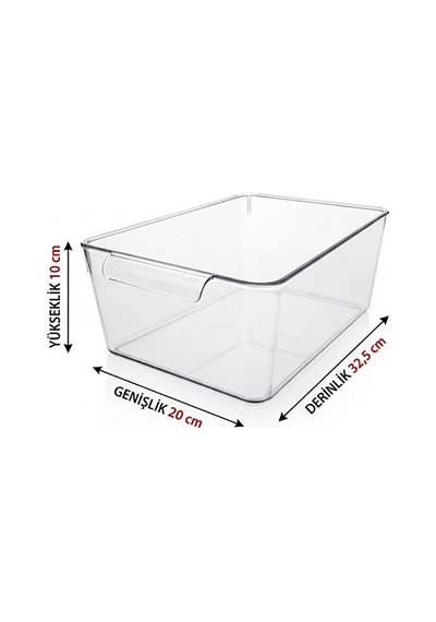 2 Li Set X-large Şeffaf Buzdolabı Düzenleyici Saklama Kutusu Sebze Meyve Organizer