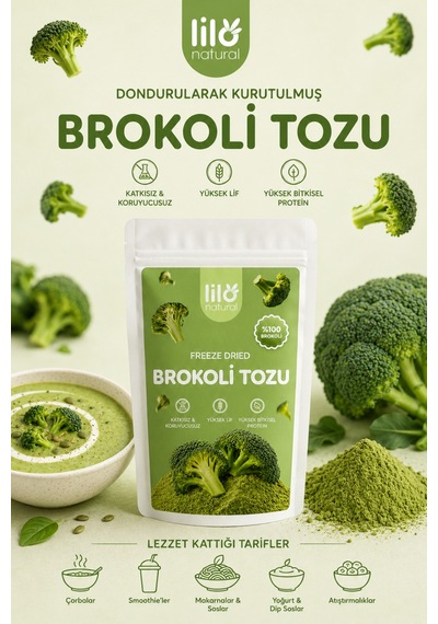 Freeze Dried Brokoli Tozu 50 G - %100 Brokoli - Dondurularak Kurutulmuş Sebze Tozu - 900925856 Diğer