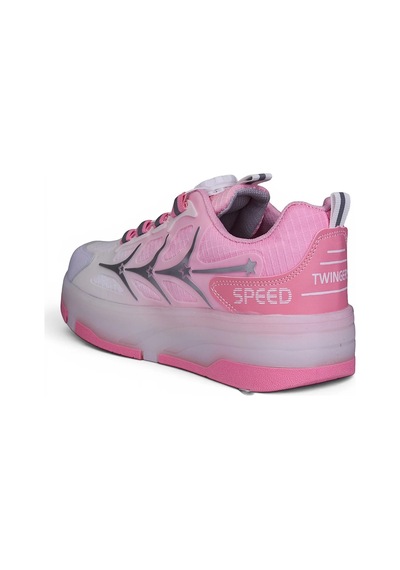 Tuğba Ortopedi 003 Çocuk Işıklı Tekerlekli Sneaker Pembe
