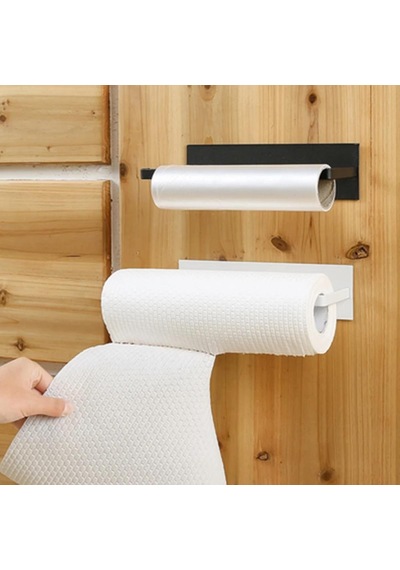 Yapışkanlı Kağıt Rulo Havluluk, Kağıt Havlu Askısı, Havlu Askısı, Metal Kağıt Havlu Askısı Siyah Siyah