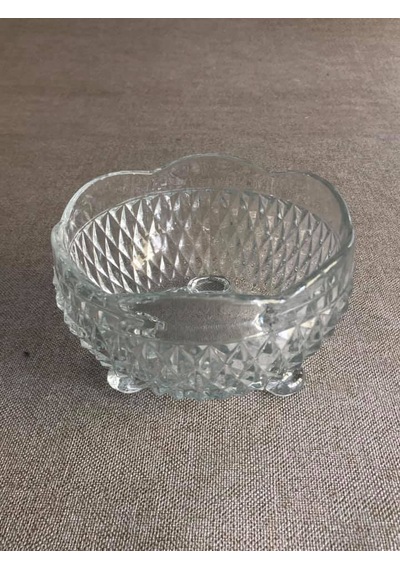 Vintage 3 Adet Kesme Cam Kristal Şekerlik