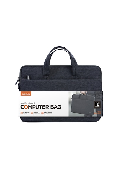 Recci Rcs-s11 Su Geçirmez 16 İnç Laptop & Notebook Çantası Polyester Kumaş Siyah