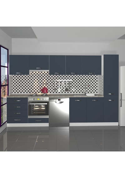 Decoraktiv Elite 325q Ankastre Fırın Modüllü Mdf Hazır Mutfak Dolabı - Tezgah Dahil - Antrasit Decoraktiv Elite 325q Ankastre Fırın Modüllü Mdf Hazır Mutfak Dolabı - Tezgah Dahil - Antrasit