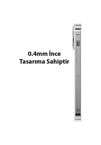 Baseus Frosted Glass Apple iPhone Uyumlu 13 Pro 6.1inch Shockproof Koruyucu - Kılıf- 5775 Şeffaf