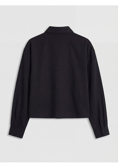 Lcw Modest Siyah Loose Fit Kadın Gömlek