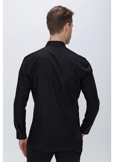 Efor Gk 665 Slim Fit Siyah Klasik Gömlek Siyah Efor Gk 665 Slim Fit Siyah Klasik Gömlek Siyah