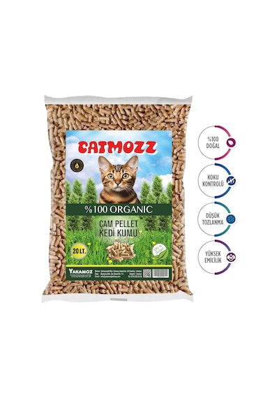 Catmozz Organik Çam Peleti Kedi Kumu 20 L