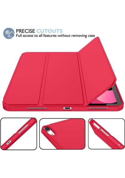 Apple Uyumlu iPad, Air 11inç M2 2024 Kılıf Kalem Bölmeli Smart Case A2902 A2903 A2904