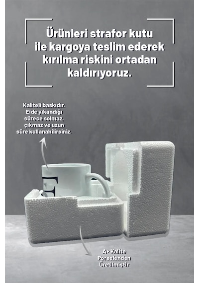 Mavi Kedi Baskılı 3d Efekli Kişiye Özel Hediyelik Kupa Bardak Beyaz