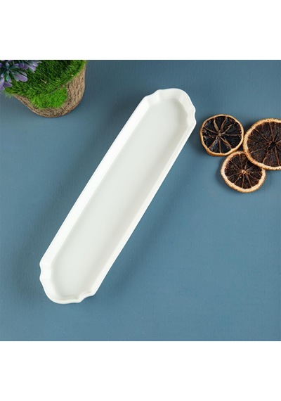 Aryıldız Lunar Kare Zeytin Servis Tabağı Beyaz Seramik 25 Cm Çok Renkli