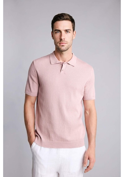 Defacto Standart Fıt Kısa Kollu Polo Tişört G3404ax26smpn56 Pembe-pn56
