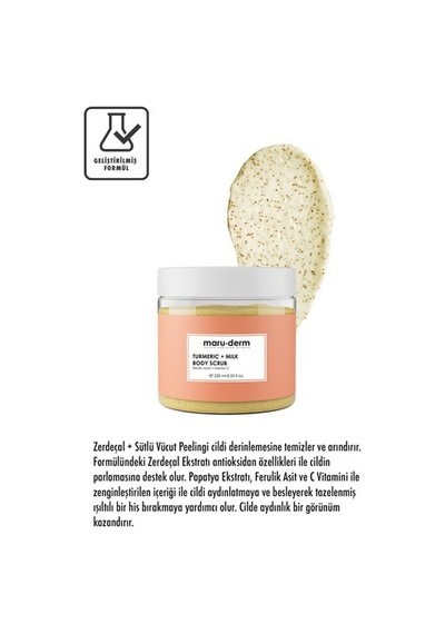Maruderm Zerdeçal + Süt Vücut Peelingi C Vitamini + Ferulik Asit 250 Ml W