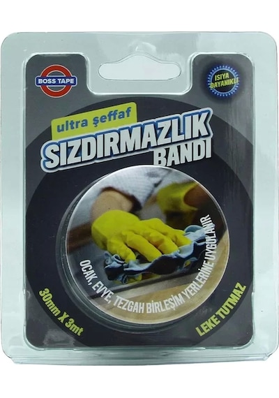 Boss Tape 3852 Ultra Sızdırmazlık Bandı 30mmx3m Şeffaf