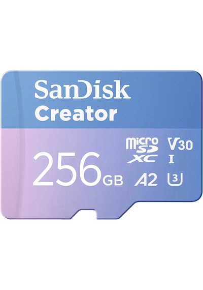 Sandisk Creator 256gb 190/130mb/s Microsdxc Uhs-ı A2 V30 Adaptörl