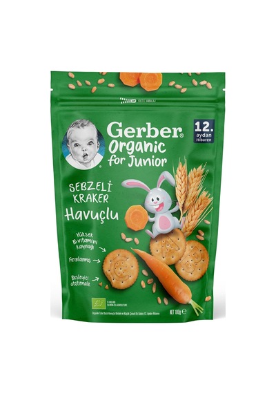 Organik Tahıl Bazlı Havuçlu Sebzeli Kraker 100 Gram