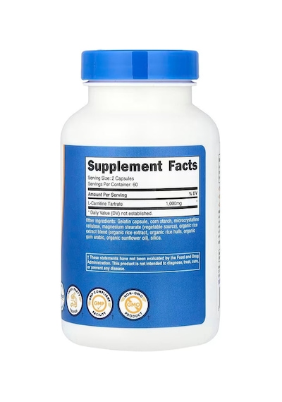 Nutricost Acetyl L-carnitine Tartrate Brain & Cognitive 120 Caps Diğer