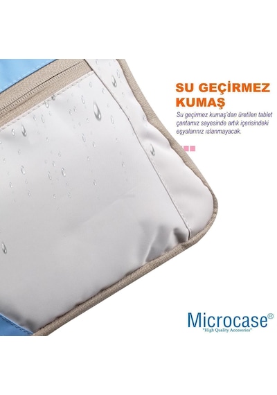 Microcase Honor Pad X8b 11 İnch İle Uyumlu Omuz Askılı El Tutacaklı Universal Sleeve Taşıma Çantası Al4346 Pembe Mavi Krem Çanta