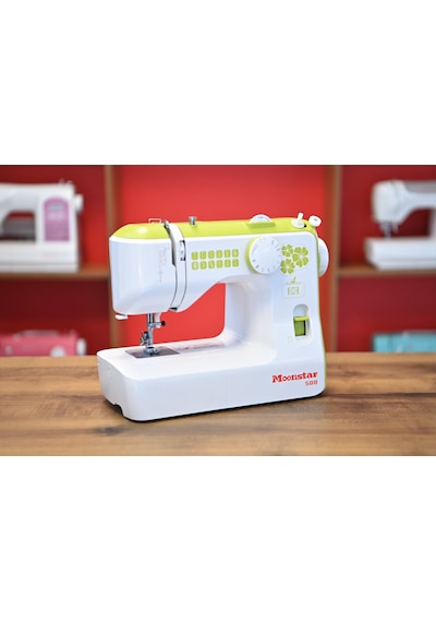 Moonstar Ev Tipi Düz Dikiş Makinesi 12 Desenli / Model 588 Yeşil