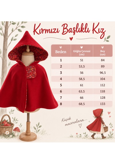 Kırmızı Başlıklı Kız Pelerini