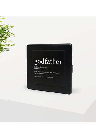 Bk Home Baba Godfather Tasarımlı Siyah Metal Sigara Tabakası-14