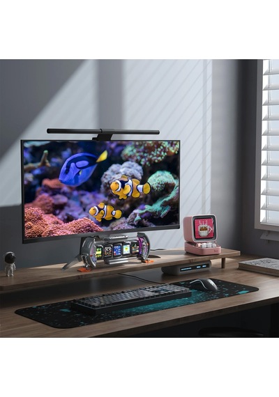 Divoom Ditoo Pro Pembe Bluetooth Hoparlör + Times Gate Dijital Led Ekran Seti