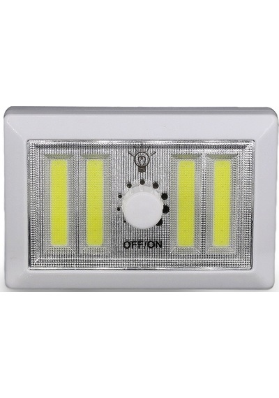 4 Ledli Pilli Led Lamba Güç Ayarlı Led Portatif Lamba Led Işık - Mıknatıslı Yapışkanlı