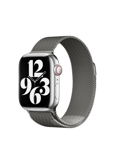 Apple Uyumlu Watch Ultra 49mm Band-01 Metal Kordon-koyu Gri
