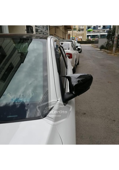 ŞüsCarOto Peugeot 301 2012-2019 Batman Yarasa Ayna Kapağı Piano Black ABS Plastik (00)