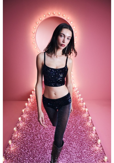 Penti Shiny Stil Siyah Külotlu Çorap-pentilicious