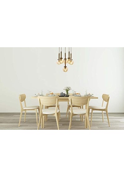 Av-60216-6et Eskitme Kaplama Modern Avize, E27, Metal, Cam, 50cm Genel