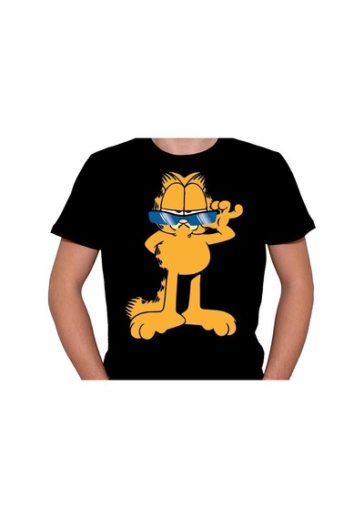 Garfield Cat Gözlüklü Kedi Hippi Tişört Unisex T-shirt 001