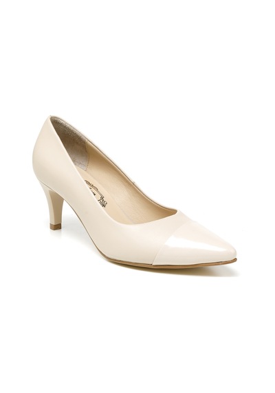 Topuklu/ Stiletto Kadın Rc-4007 Deriden Krem Krem