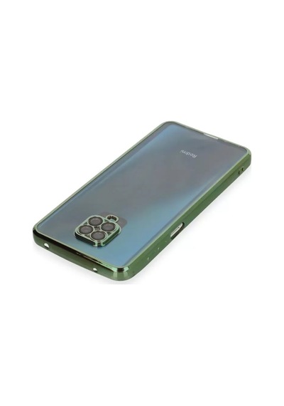 Newface Xiaomi Redmi Note 9 Pro Kılıf Razer Lensli Silikon - Yeşil