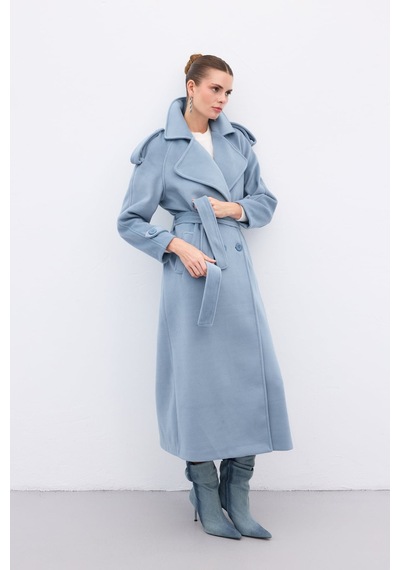 Sateen Uzun Kaban - Mavi-138065