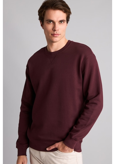 Defacto Pamuklu Regular Fit Basic Sweatshirt E8339ax26aubr464 Bordo-br464