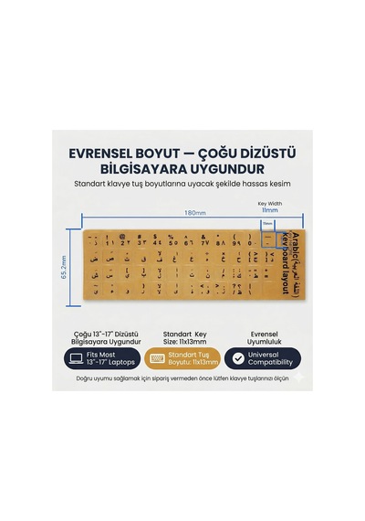 Premium Yapışkanlı Siyah Arapça Harfler Arapça Klavye Etiketleri Şeffaf Mat Dizüstü Ve Masaüstü Klavyeler İçin Standart 11x13 Mm Tuş Uyumu Diğer Premium Yapışkanlı Siyah Arapça Harfler Arapça Klavye Etiketleri Şeffaf Mat Dizüstü Ve Masaüstü Klavyeler İçin Standart 11x13 Mm Tuş Uyumu Diğer