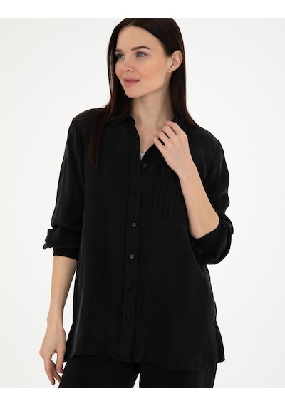 Pierre Cardin Kadın Gömlek Desenli 50305757-vr046 Siyah