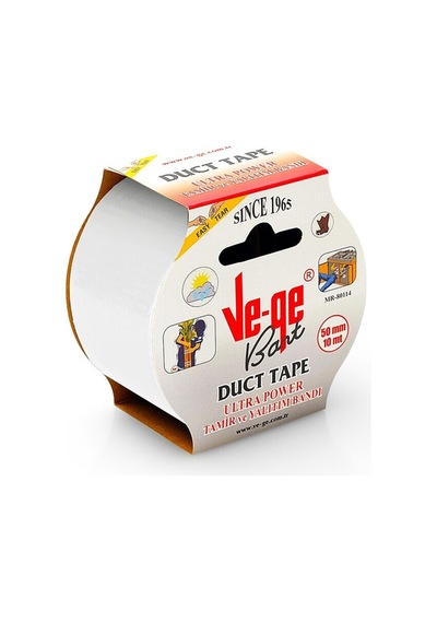 Vege -beyaz- Tamir Yalıtım Bantı , Duct Tape Tamir, Hobi, Ağır Ambalaj - 5cm X 10mt - 680256910