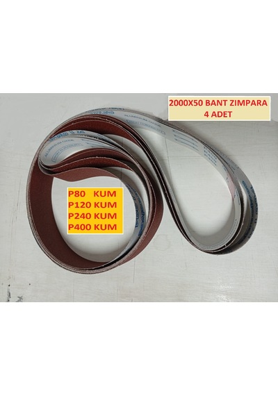 Sonsuz Bant Zımpara Yumuşak Bez 2000x50 4 Lü Karma Paket